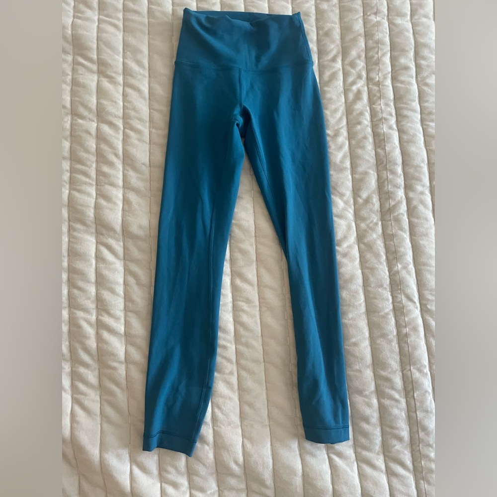 Lululemon align leggings size 2 inseam 25” teal color GREAT CONDITION